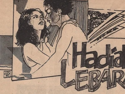 Ilustrasi carpon Hadiah Lebaran dina majalah Mangle No. 1493
